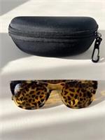 Burberry Polished Tortoise Yellow Sunglasses Frame Square Leopard Print