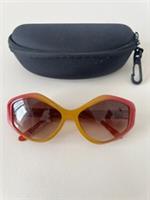 Burberry B 4133 Red & Yellow Sunglasses Butterfly Plastic Full Rim with Case