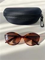 Burberry Women's Polished Dark Tortoise Sunglasses Cat Eye Plastic Full Rim