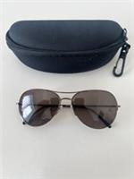 Burberry B 3060 1143/73 Unisex Polished Brown Sunglasses Half Rim 135mm w/ Case