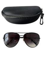 Burberry B3062 1007/8G Mens Polished Black Pilot Sunglasses 135mm Full Rim