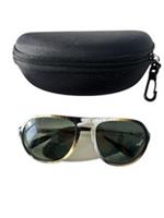 Burberry Pilot Sunglasses Polished Havana Green Lens Full Rim Plastic