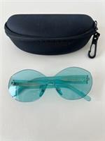 Burberry Women's Transparent Blue Sunglasses Runway Plastic Oval Full Rim