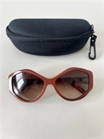 Burberry B4133 Womens Polished Brown Butterfly Octagonal Sunglasses Plastic