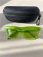 Burberry Transparent Light Green Sunglasses Frame Square Full Rim Oversized