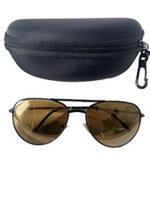 Burberry Mens Polished Black Gold Pilot Sunglasses Foldable Metal Full Rim