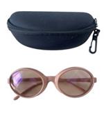 Burberry BE4141 Womens Light Pink Sunglasses Oval Plastic Full Rim Frame