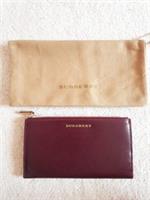 New Burberry London Oxblood Deep Claret Constantine Continental Zipped Wallet
