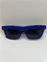 Burberry BE4166 Square Oversized Sunglasses Purple Black Polka Dot Frame