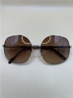 Burberry B3070 1145/13 Butterfly Sunglasses Silver Frame Havana Brown Lens