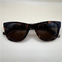 Burberry Square Sunglasses Brown Tortoise Frame Leopard Print Arms