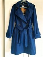New Burberry Navy Blue Hillington Cotton Mid Trench Coat UK 8 US 6 rrp&pound;1890 - 8 Regular