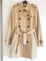 BNWT Burberry Honey Beige Harbourne Mid Length Trench Coat UK 10 US 8 - 10 Regular