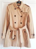 Burberry Ladies Kensington Mid Length Honey Beige Trench Coat UK 10 US 8 &pound;1890 - 10 Regular