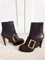 BNIB Burberry Portesham Black Buckle 110mm Platform Ankle Boots Heeled UK 7 EU40