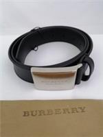 Burberry Men's Leather Belt Size 40in / 100cm Black Mix Buckle Adjustable New - 40 In / 100cm Regular