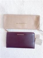 New Burberry London Oxblood Deep Claret Constantine Continental Zipped Wallet
