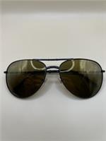 Burberry Folding Portable Black Frame Olive Green Lens Sunglasses Scratches