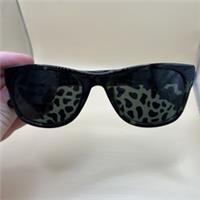 Burberry Green Tortoise Square Sunglasses Leopard Print Lens Frames