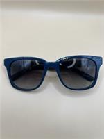 Burberry B4140 Womens Blue Butterfly Square Rectangular Sunglasses Grey Lens