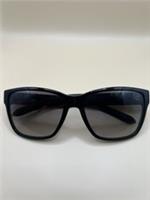 Burberry Womens Black Rectangle Sunglasses Red Nova Check Arms Frame