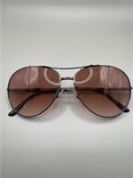 Burberry B3056 1142/13 Gunmetal Silver Pilot Nova Check Sunglasses 62-14-135