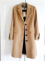 Burberry Sidlesham Camel Brown Cashmere Wool Single Breasted UK 6 US 4 &pound;1890 - 6 Regular