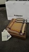 RRP£420 Burberry Reversible Check Wool Silk Scarf Brand New With Box