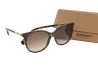 BURBERRY Alice Women Sunglasses ONE SIZE Mid Brown Animal Print Logo RRP269 * - ONE SIZE Regular