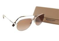 BURBERRY Tara Women Sunglasses ONE SIZE Light Casual Silver Tone Frame RRP269 * - ONE SIZE Regular