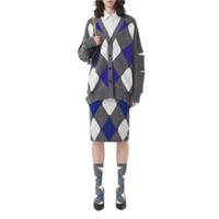 Burberry Women's Midi Skirt S Grey Wool New with tags