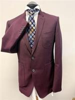 BURBERRY LONDON TEXUDO/DINNER  BLAZER BURGUNDY WOOL/MOHAIR 40 SLIM BNWT (0680)