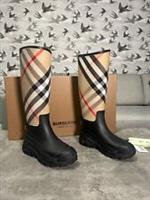 Burberry boots check tartan welly boots Burberry ryan high rubber black beige