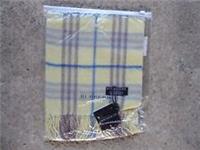 Burberry Scarf 100% Lambs Wool, In Yellow. 120 X 23 cms new with tags NOS