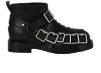 Burberry Buckled Boots Black Leather Mens 7