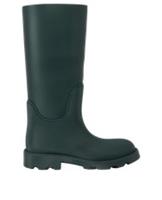 Burberry Marsh Wellies Boots Green Rubber Womens 8