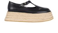 Burberry Aldwych Platform Shoes Black Leather Womens 4