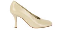 Burberry 85MM Pumps Green Leather Womens 6