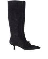 Burberry Storm Boots Black Suede Womens 4