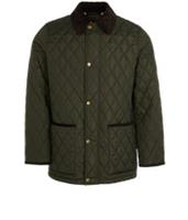 Burberry Quilted Jacket Mens M Green Polyester (Polymer)
