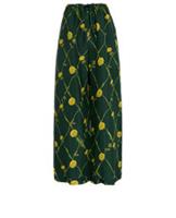 Burberry Sunflower Lounge Trousers Womens 10 Green Silk