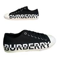 Burberry Larkhall Trainers UK10 EU44 Stripe Side Logo Sneaker Black Shoes