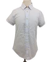 Girl's Shirt Age 10 Years Burberry White Collared Short Sleeve Logo New F1
