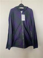 Burberry Check Nylon Twill Windbreaker Size Medium Vine IP Check Green Purple - M Regular