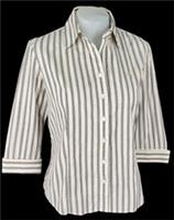 BURBERRY LONDON Womans Grey 3/4 Sleeve EVENING SHIRT Stretch - M - UK12 - £225 - M Regular