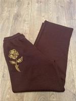 Burberry Rose Wool Blend Track Pants Size Large Treacle Gold - L Regular