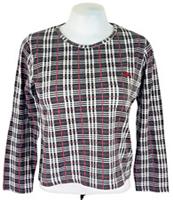 BURBERRY LONDON Womans Grey L/S SHIRT TOP Stretch - M - UK12 - EU40 - USA8 -&pound;249 - M Regular