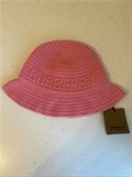Burberry Crochet Bucket Hat Size Medium Bubblegum Pink