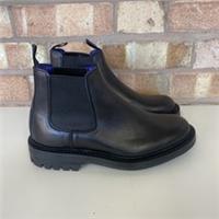 Burberry x Trickers Leather Dee Black Low Chelsea Boots