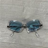 Burberry Sunglasses BE4408 302480 Womens Transparent Frame with Blue Lenses 52mm